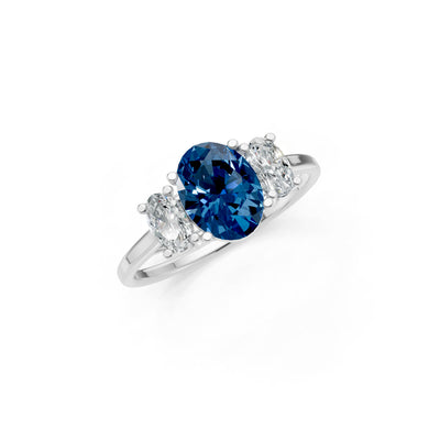 Oval Three Stone Ring