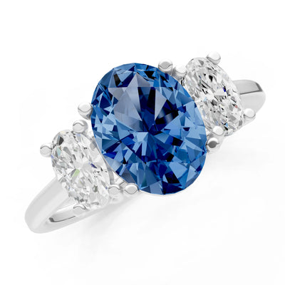 Oval Three Stone Ring