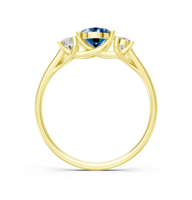Oval Three Stone Ring