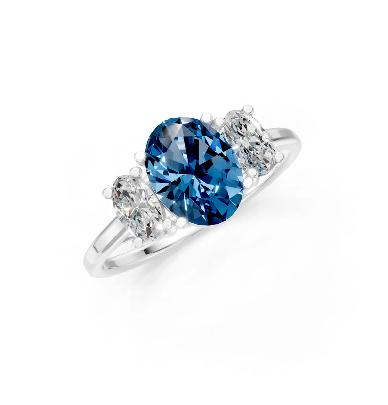 Oval Three Stone Ring