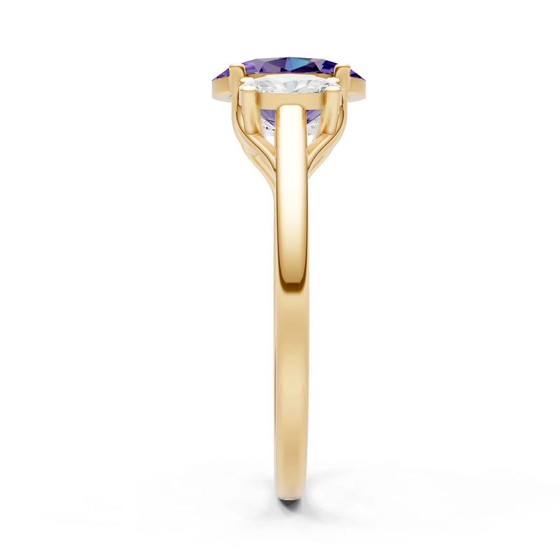 Oval Three Stone Ring
