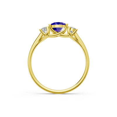 Oval Three Stone Ring