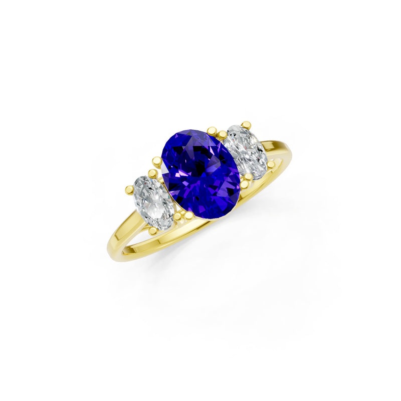 Oval Three Stone Ring
