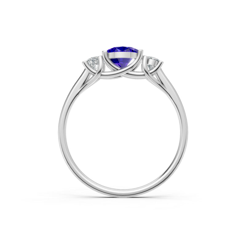 Oval Three Stone Ring