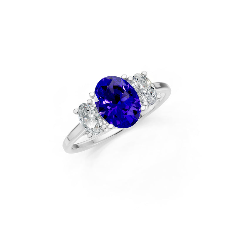Oval Three Stone Ring
