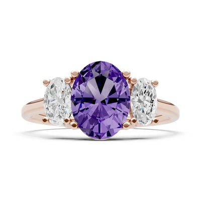 Oval Three Stone Ring
