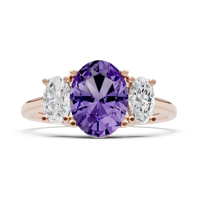 Oval Three Stone Ring
