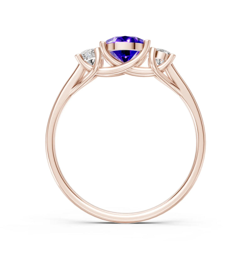 Oval Three Stone Ring