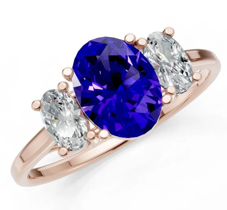 Oval Three Stone Ring