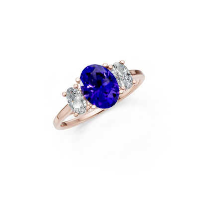 Oval Three Stone Ring