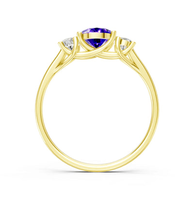 Oval Three Stone Ring