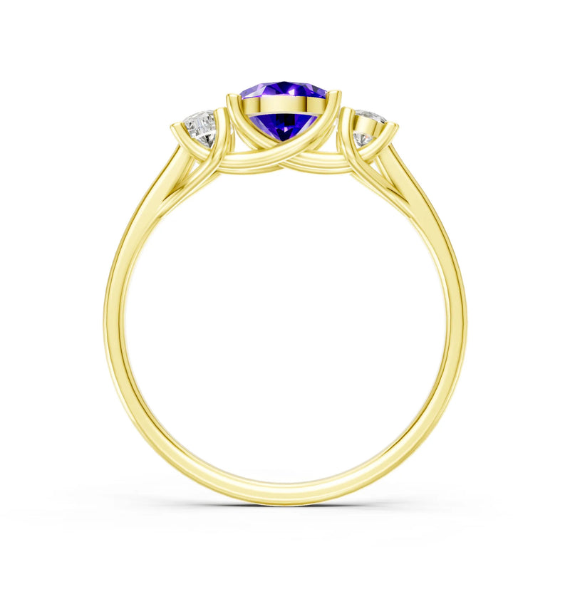 Oval Three Stone Ring
