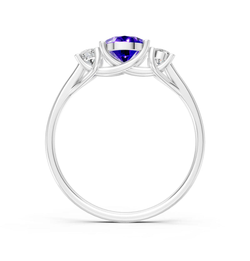 Oval Three Stone Ring