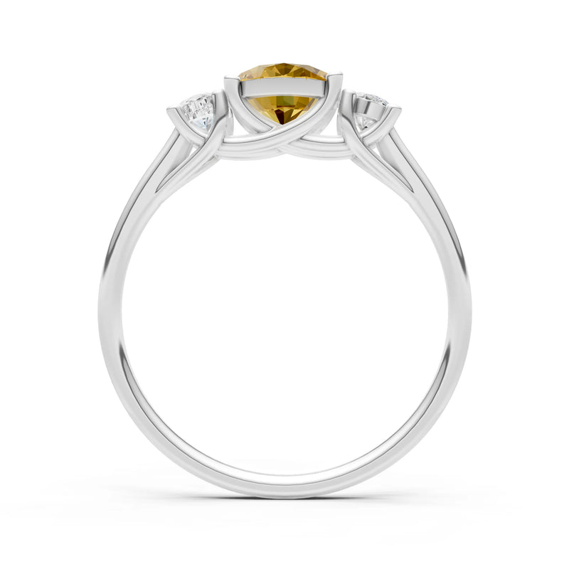 Citrine Three Oval Cut Stone Ring
