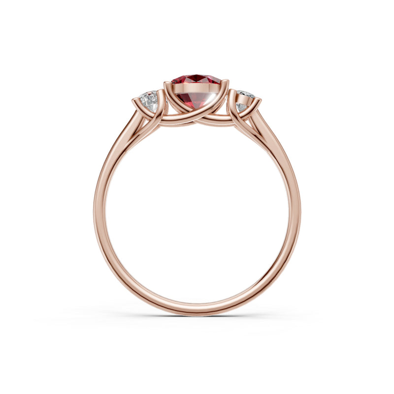 Oval Three Stone Ring