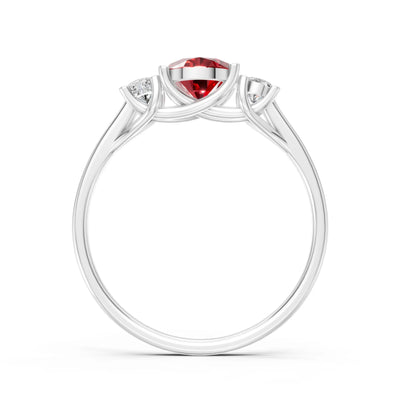Oval Three Stone Ring