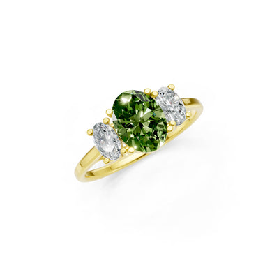 Oval Three Stone Ring