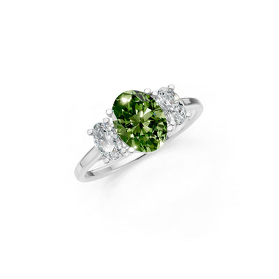 Oval Three Stone Ring