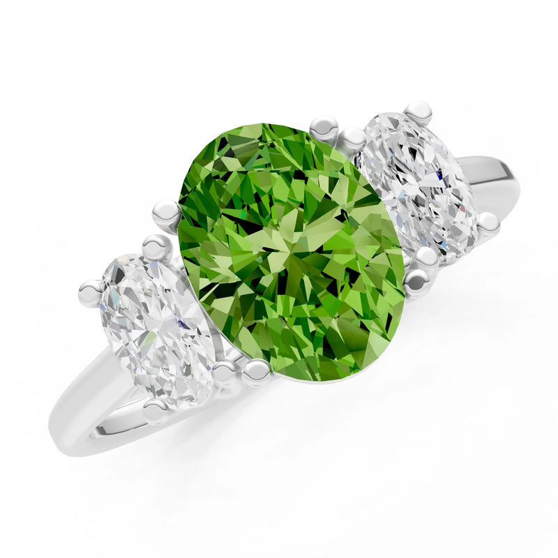 Oval Three Stone Ring
