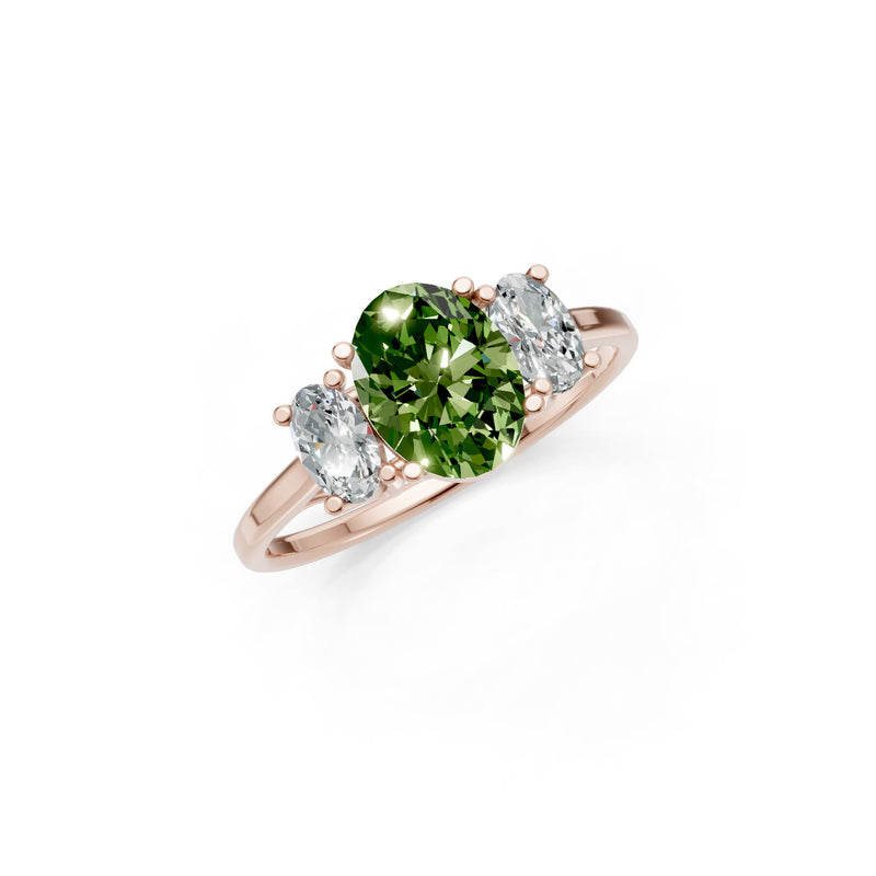 Oval Three Stone Ring