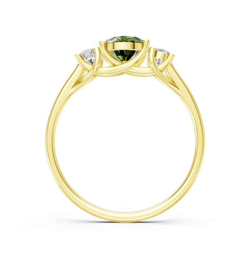 Oval Three Stone Ring