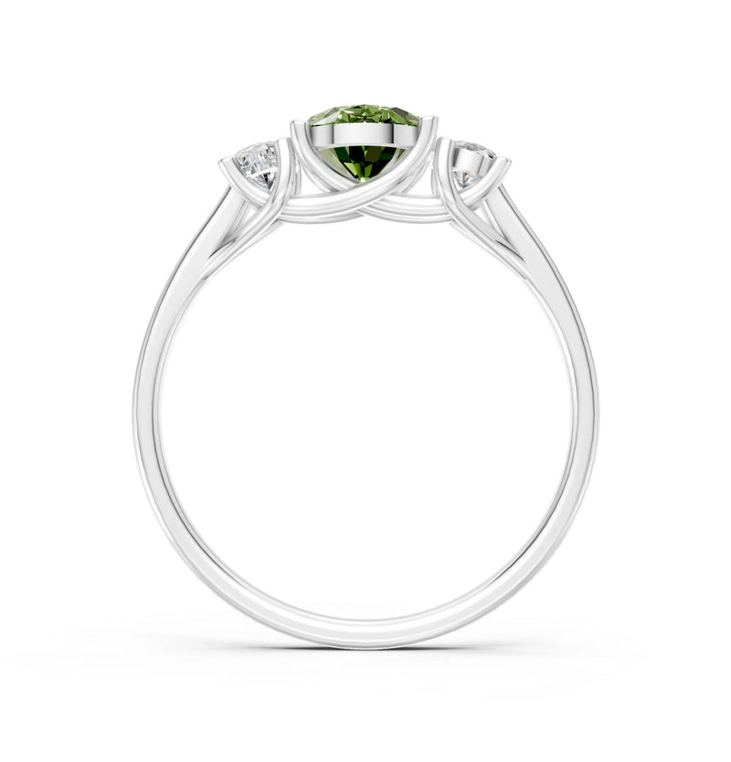 Oval Three Stone Ring