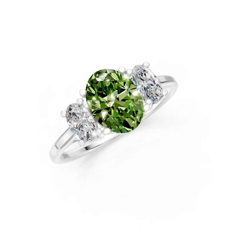 Oval Three Stone Ring