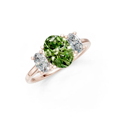 Oval Three Stone Ring