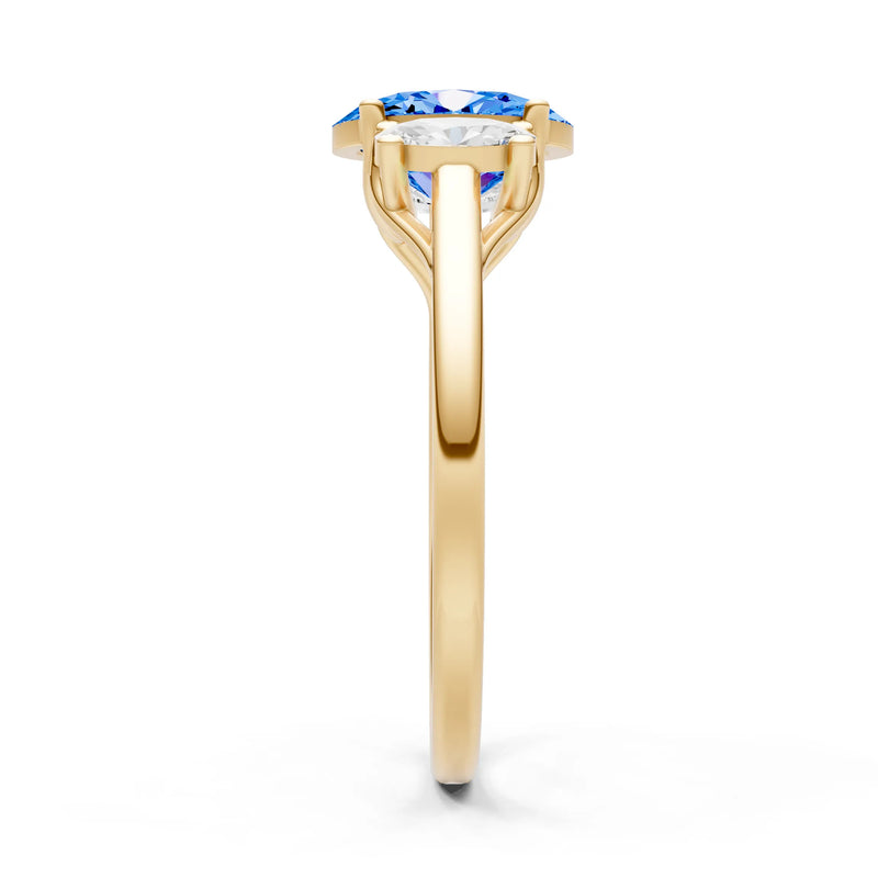 Oval Three Stone Ring