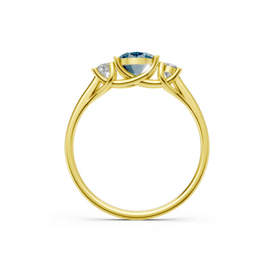 Oval Three Stone Ring