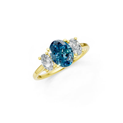 Oval Three Stone Ring