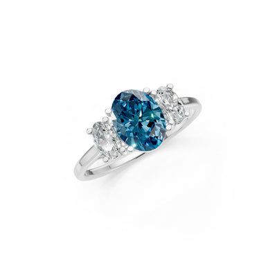 Oval Three Stone Ring