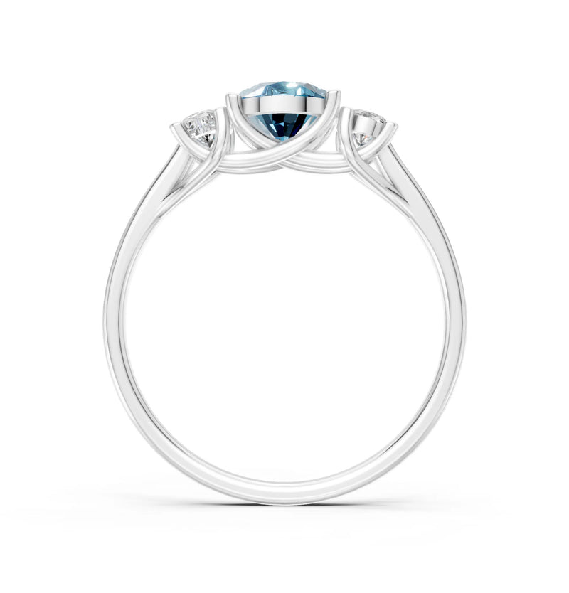 Oval Three Stone Ring
