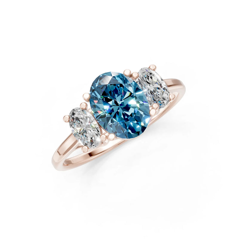 Oval Three Stone Ring