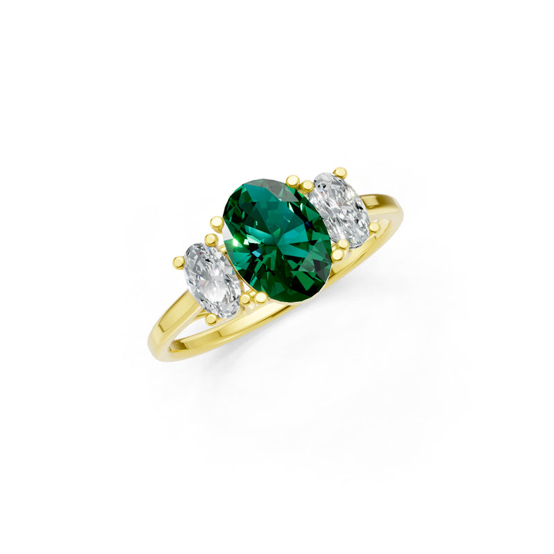 Oval Three Stone Ring