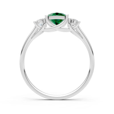 Oval Three Stone Ring