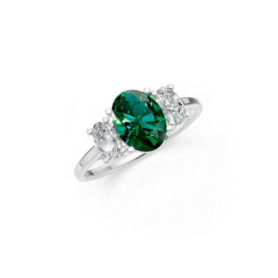 Oval Three Stone Ring