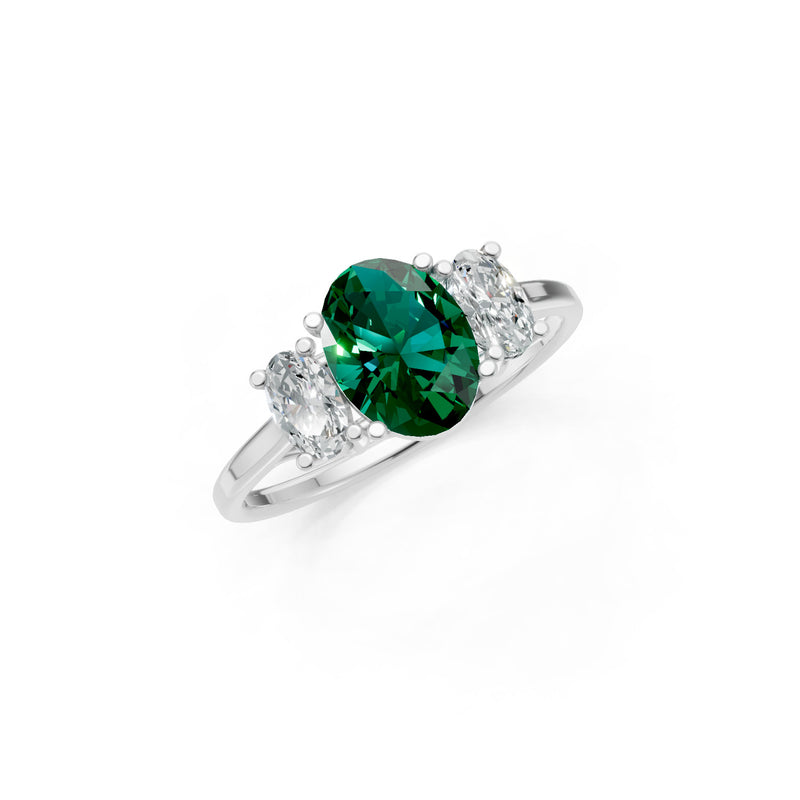 Oval Three Stone Ring
