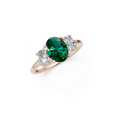 Oval Three Stone Ring