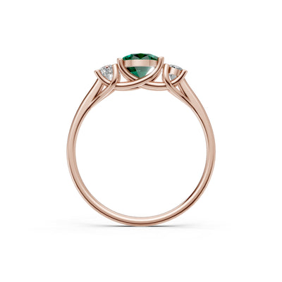 Oval Three Stone Ring
