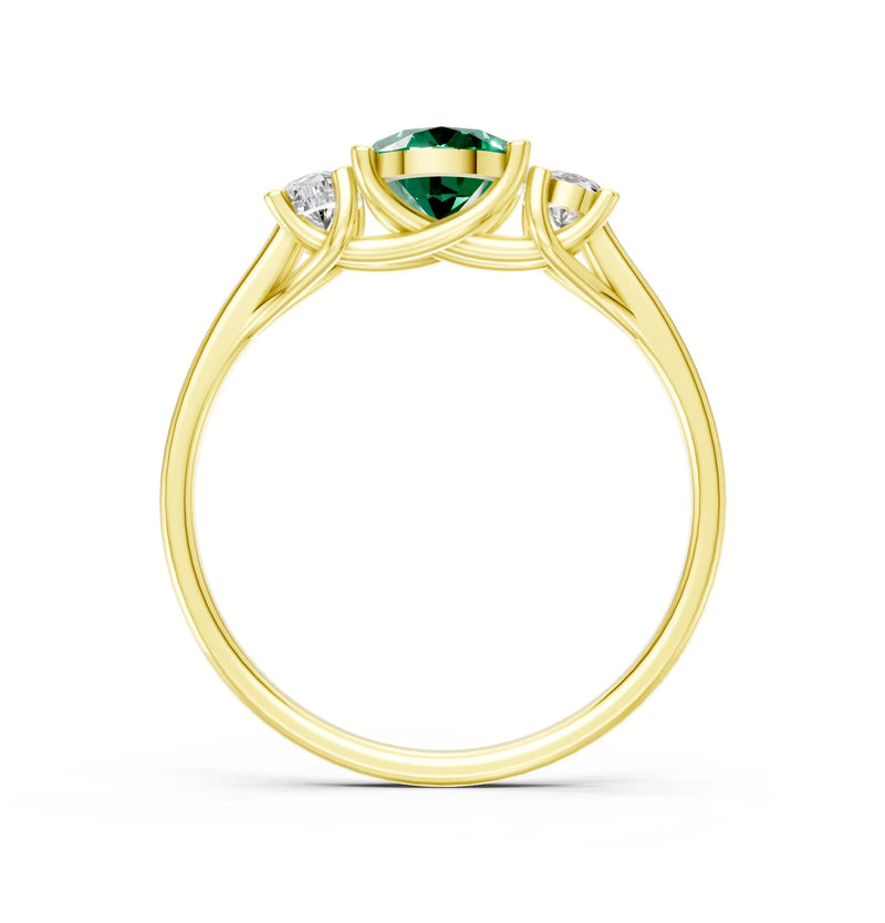 Oval Three Stone Ring
