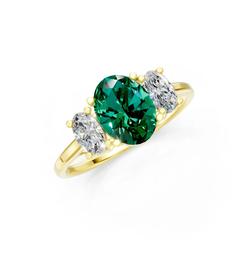 Oval Three Stone Ring