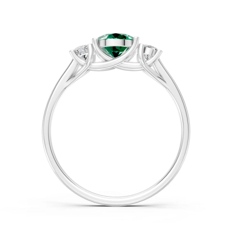 Oval Three Stone Ring