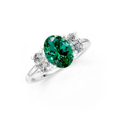 Oval Three Stone Ring