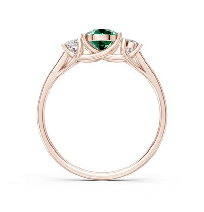 Oval Three Stone Ring