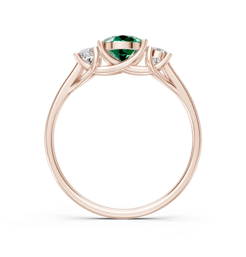 Oval Three Stone Ring
