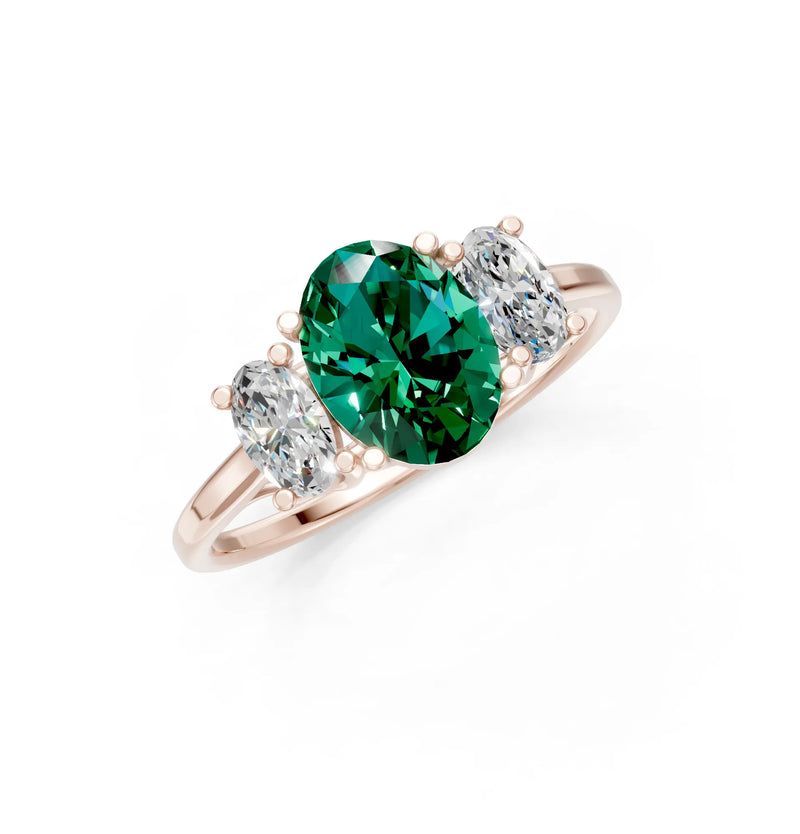 Oval Three Stone Ring