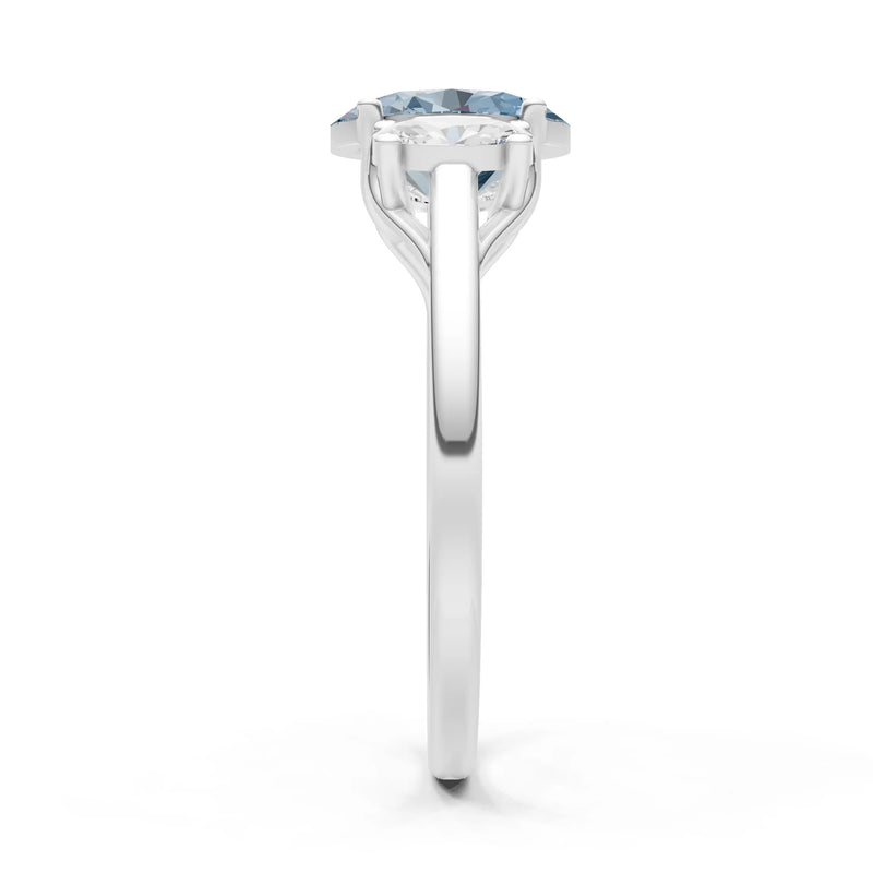 Oval Three Stone Ring