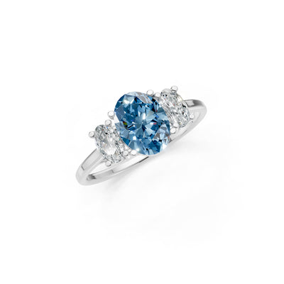 Oval Three Stone Ring