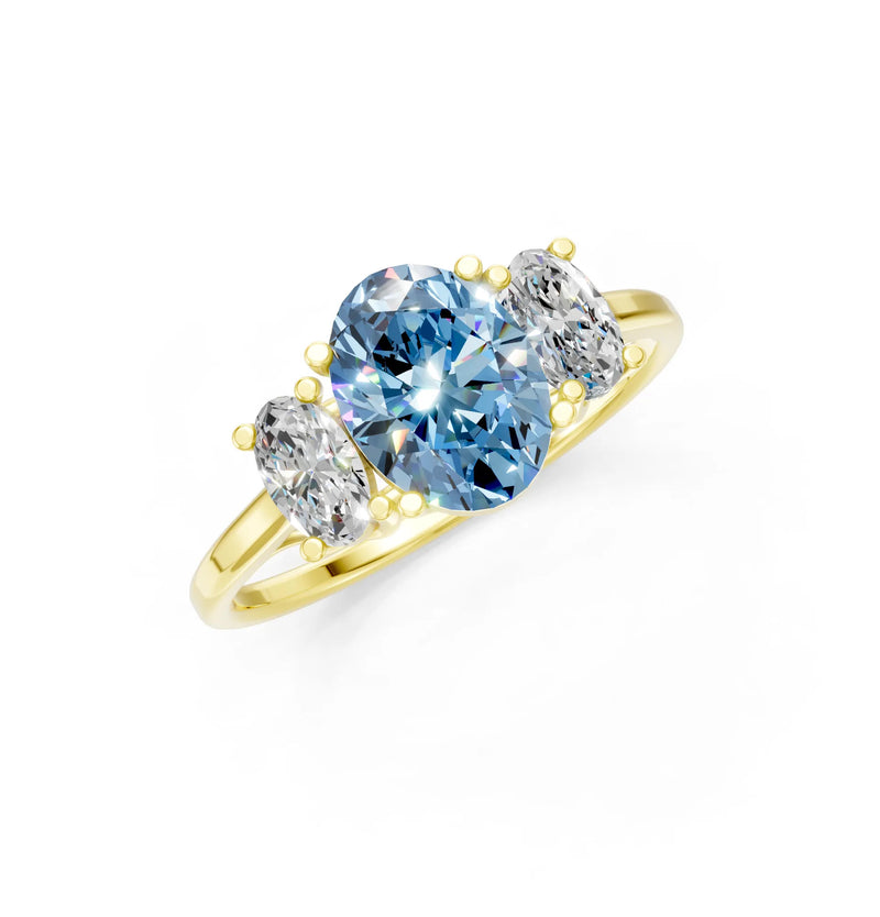 Oval Three Stone Ring